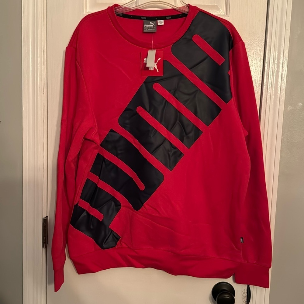 Puma red and black sweatshirt NWT L